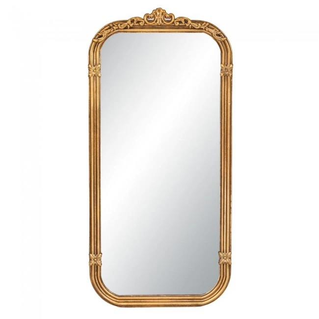 GOLD METAL WALL MIRROR 61X3,5X123CM