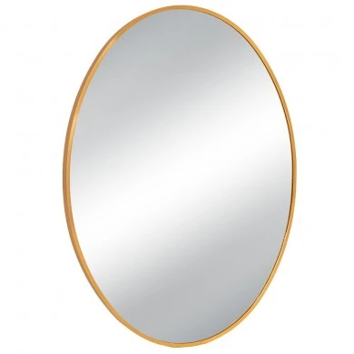 GOLD METAL OVAL WALL MIRROR 60X3X80CM