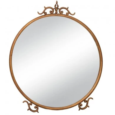 GOLD METAL WALL MIRROR 60X69CM