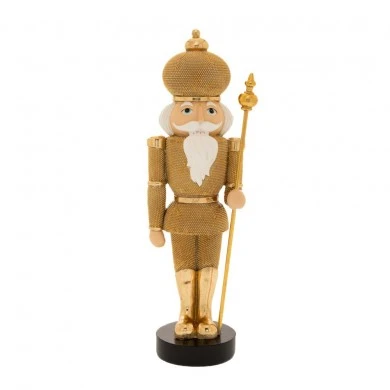 GOLD RESIN BEADED SOLDIER 10Χ8Χ32CM