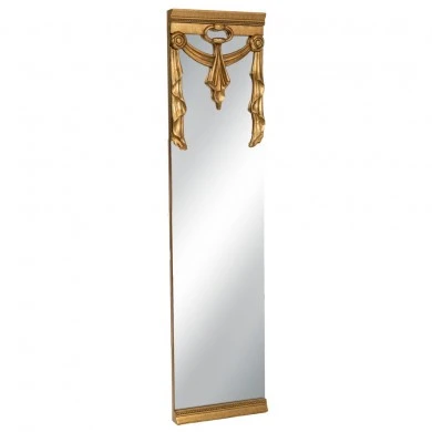 VINTAGE GOLD MDF AND RESIN WALL MIRROR 30X5X122CM