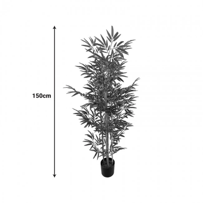 Decorative plant Bamboo in a pot Inart green pp H150cm