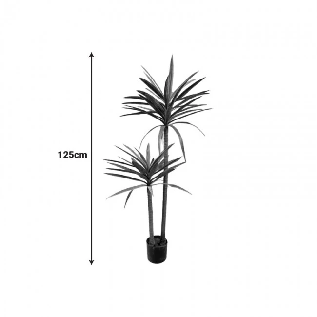 Decorative plant Dracaena palm in a pot Inart green pp H125cm