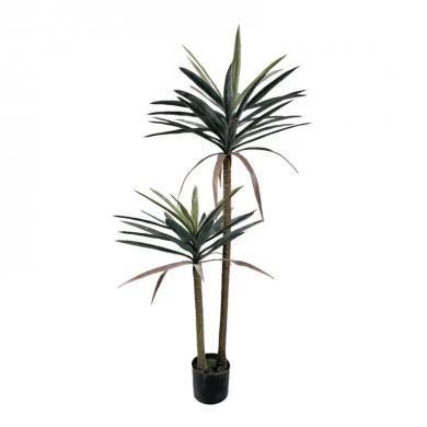 Decorative plant Dracaena palm in a pot Inart green pp H125cm