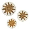 Wall decorative Circy Inart wicker set of 3 pieces in white-beige color