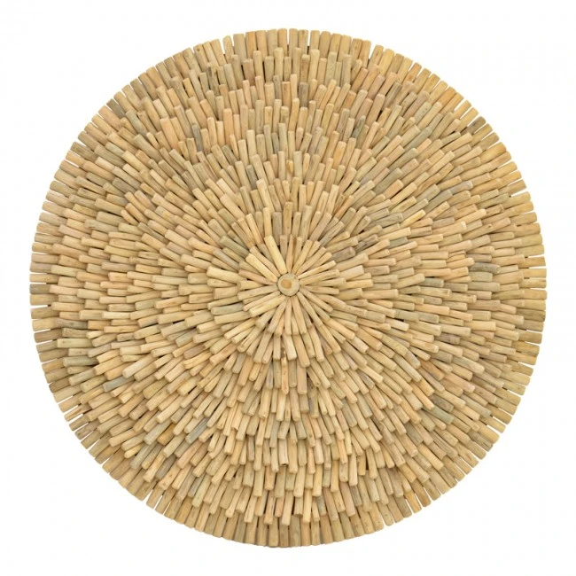 Wall decorative Decofy Inart drift wood in natural color D100x5cm