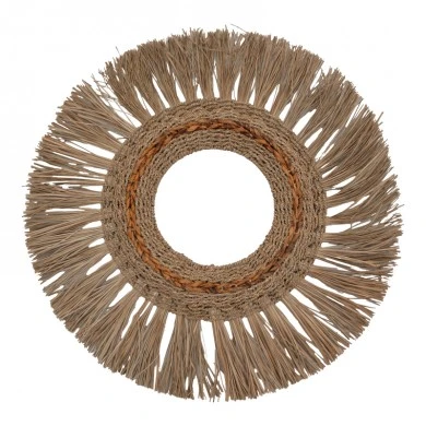 Wall decorative Fiole Inart mat in natural color D90x6cm