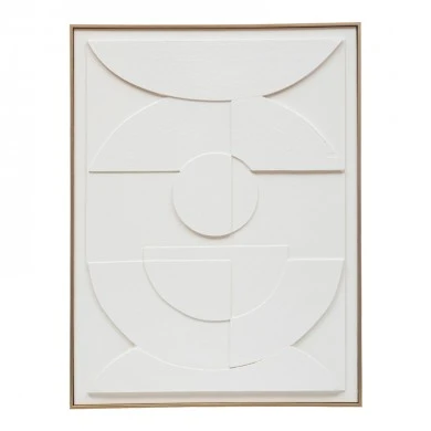 Wall deco Louna pakoworld white-natural mdf 55x4x75cm