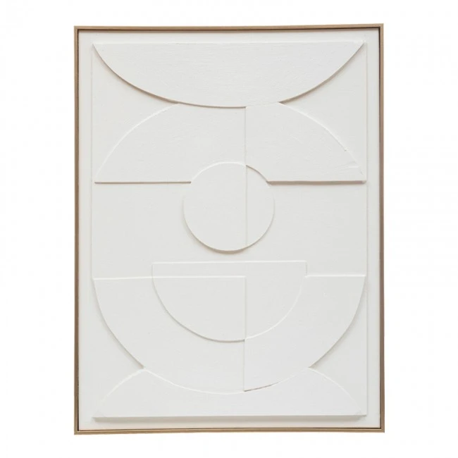 Wall deco Louna pakoworld white-natural mdf 55x4x75cm