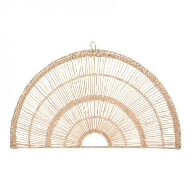 Wall deco Padma pakoworld pe rattan in natural color 60.7x1.5x35.5cm
