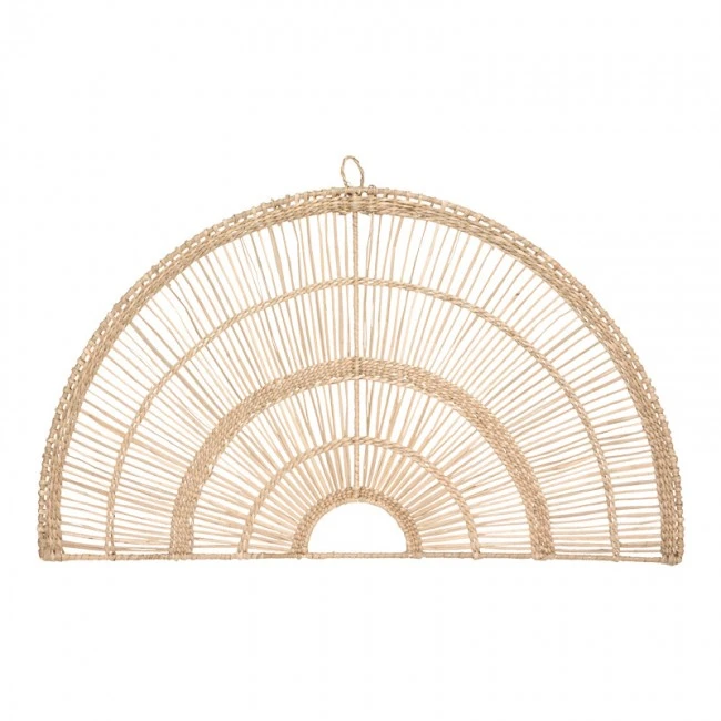 Wall deco Padma pakoworld pe rattan in natural color 60.7x1.5x35.5cm