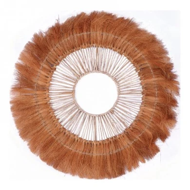 Ramine Inart wall decor banana wood in natural shade D70x10cm