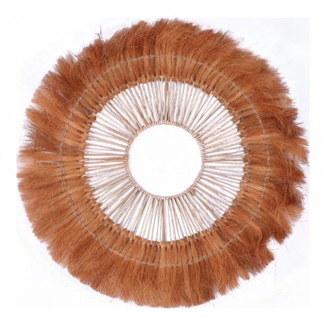 Ramine Inart wall decor banana wood in natural shade D70x10cm