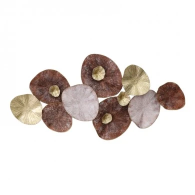 Wall decoration Salie Inart metal in gold-pink-red shade 120x59x7cm