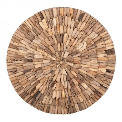 Wall decoration Wargrene pakoworld natural drift wood D100x6cm
