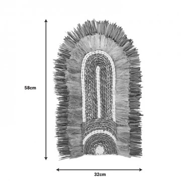 Earsy Inart seagrass wall decoration in natural color 58x32x8cm