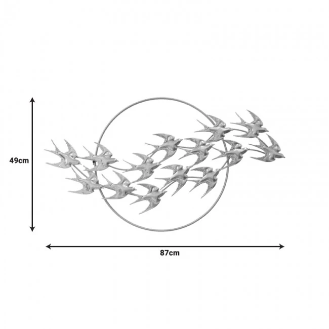 Wall decoration Elzy Inart metal in gold shade 87x49x4cm