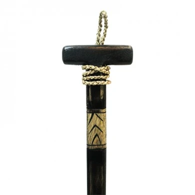 Wall decorative paddle Boon Inart mahogany wood in black-natural color 20χ3x120cm