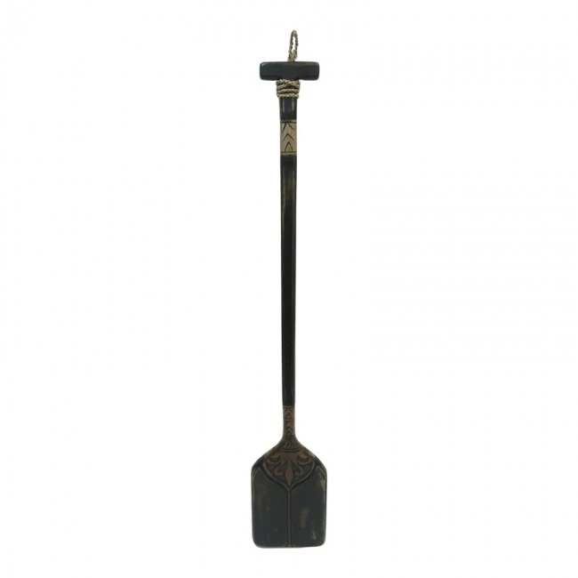 Wall decorative paddle Boon Inart mahogany wood in black-natural color 20χ3x120cm