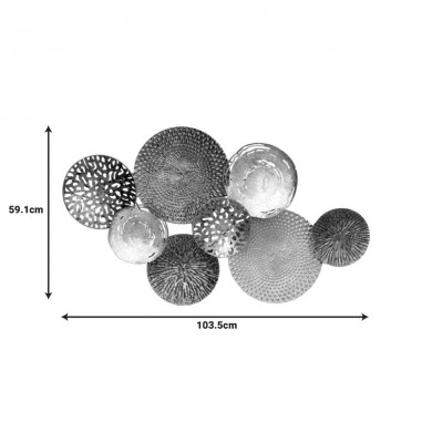 Wall decoration Lorenzo Inart metal colorful 103.5x5.1x59.1cm