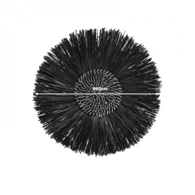 Wall decoration Valene Inart seagrass in dark brown color D60x8cm