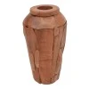 Decorative vase Archean pakoworld teak wood in natural color D30x80cm