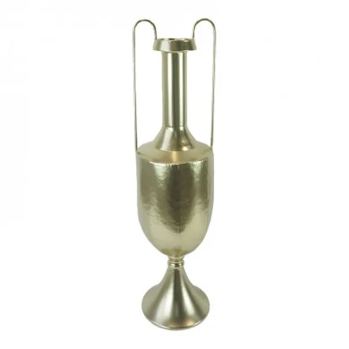 Decorative vase Dion Inart metal in gold color 19.7x19.1x73.7cm