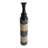 Decorative vase Thund Inart metal in black and natural shade D15.9x88.9cm