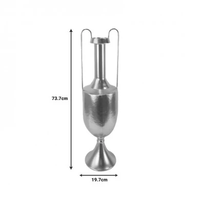 Decorative vase Dion Inart metal in gold color 19.7x19.1x73.7cm