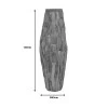 Decorative vase Erosian pakoworld teak wood in natural shade D45x120cm