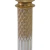 Διακοσμητικό βάζο δαπέδου Sammy Inart μέταλλο σε χρυσή και λευκή απόχρωση Φ15.2x88.4εκ