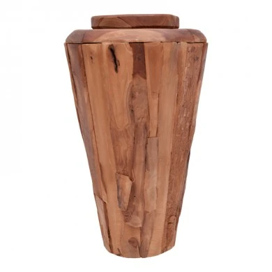 Decorative vase Ualan pakoworld teak wood in natural shade D45x80cm