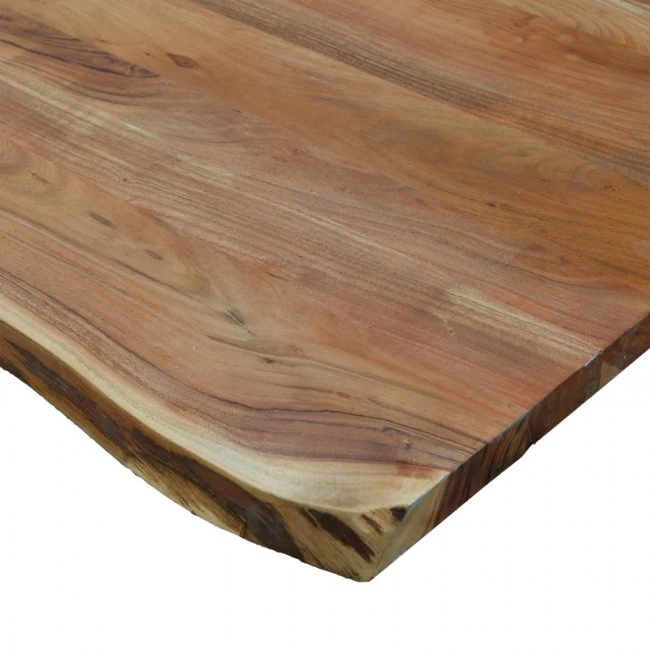 Table top Emilio pakoworld solid acacia wood in natural shade 200x95x3.6cm