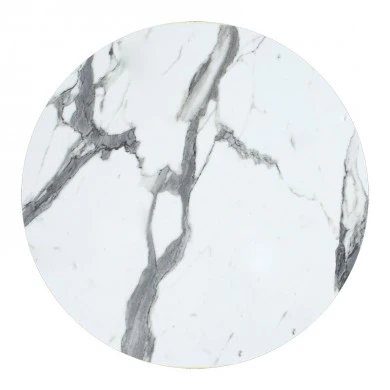 Επιφάνεια τραπεζιού Melody pakoworld HPL λευκό μαρμάρου 60x60εκ πάχους 12mm