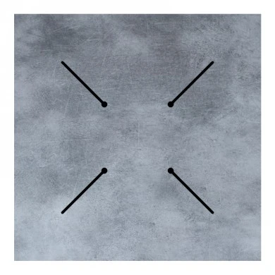 Tabletop Inspire pakoworld HPL gray cement 69x69cm 12mm thick