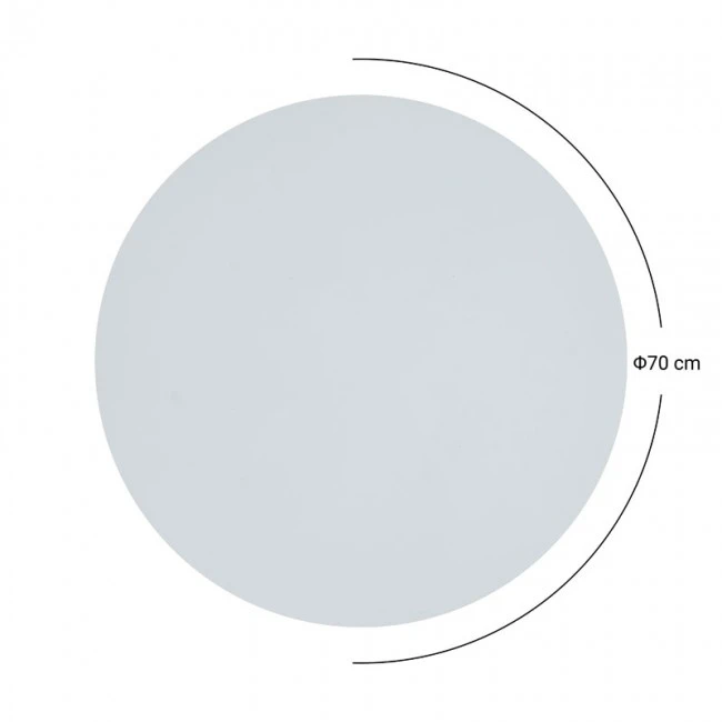Επιφάνεια τραπεζιού Skyline pakoworld Werzalit ivory Φ70εκ πάχους 25mm