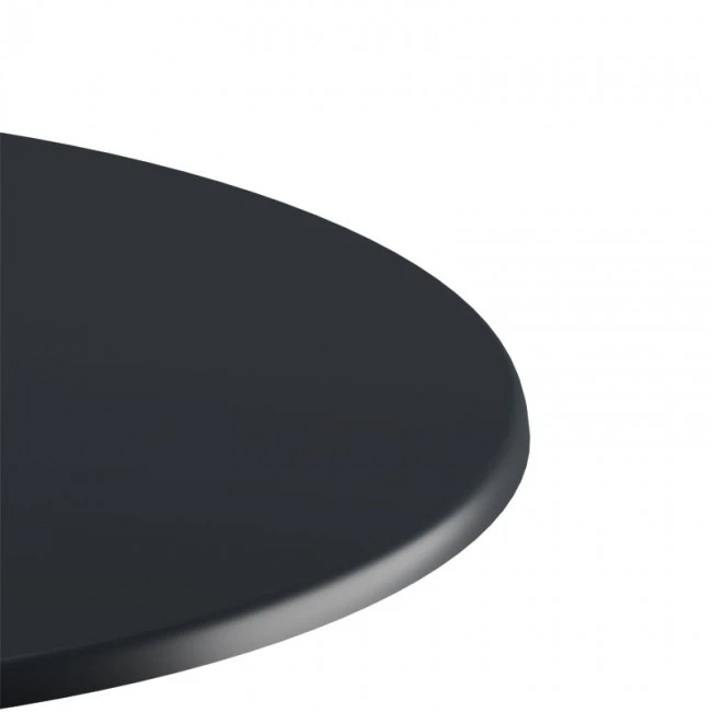 Επιφάνεια τραπεζιού Scenic pakoworld Werzalit μαύρο D60cm πάχους 25mm