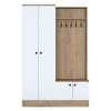 Entrance furniture Nafdo pakoworld walnut-white melamine 119.6x35.5x182.8cm