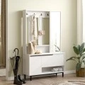 Entrance unit Zerbie pakoworld melamine white-black 112x35.5x178cm
