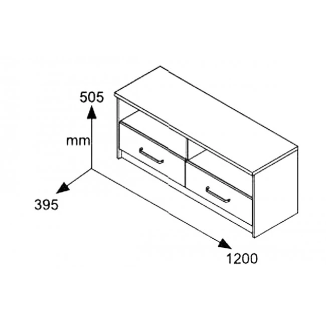 TV stand Olympus pakoworld in castillo-toro colour 120x39,5x50