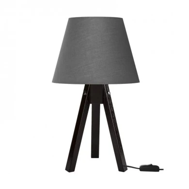 Adeck pakoworld E27 table lamp in brown-gray shade Φ25x45cm