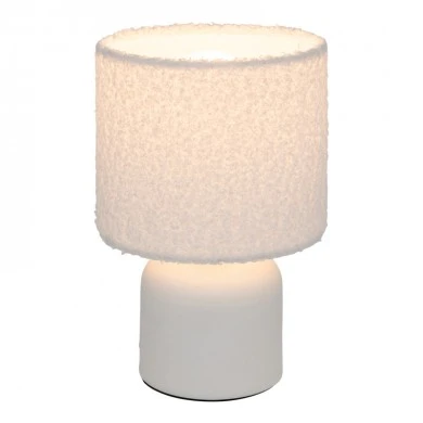 Table lamp Jela pakoworld in white color D14x22cm
