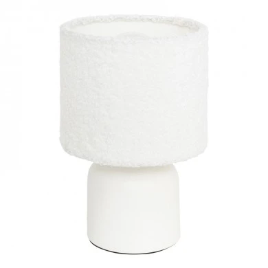Table lamp Jela pakoworld in white color D14x22cm