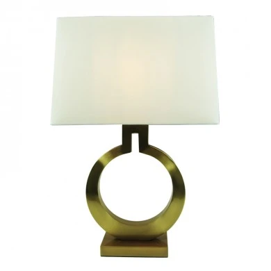 Table lamp Prism Inart E27 gold metal-cream fabric D35x54cm