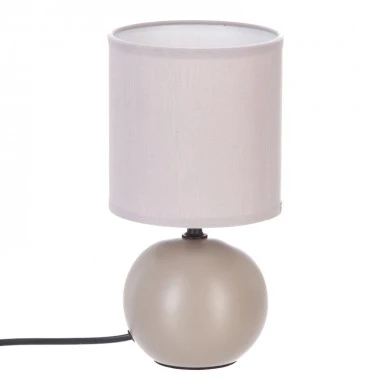 Table lamp PWL-1210 pakoworld E14 ceramic in grey-brown color D13x25cm