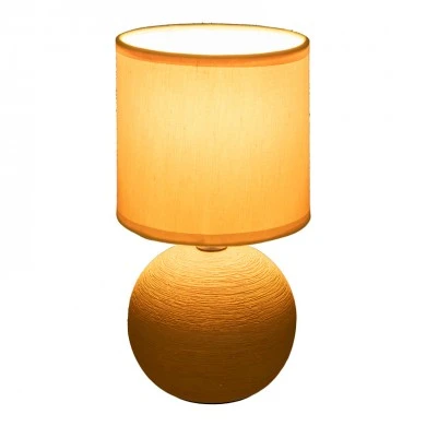 Table lamp PWL-1210 pakoworld E14 ceramic in yellow color D13x25cm