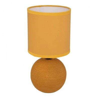 Table lamp PWL-1210 pakoworld E14 ceramic in yellow color D13x25cm