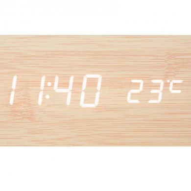 Table clock Gamiel pakoworld natural color mdf 15x4x7cm