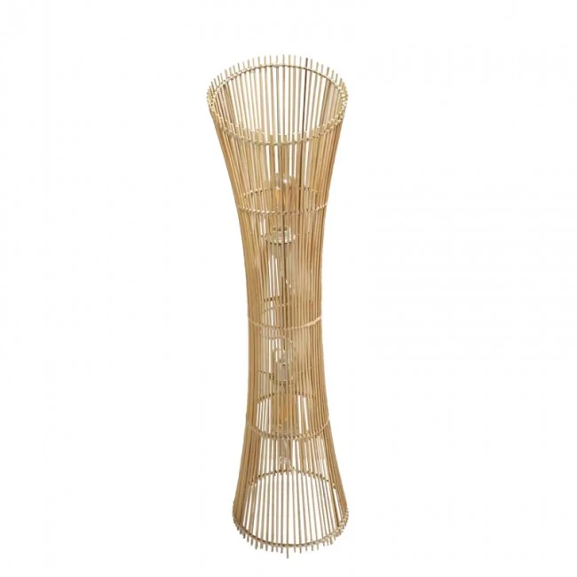 Floor lamp Gion Inart E27 bamboo in natural color D29.5x118cm