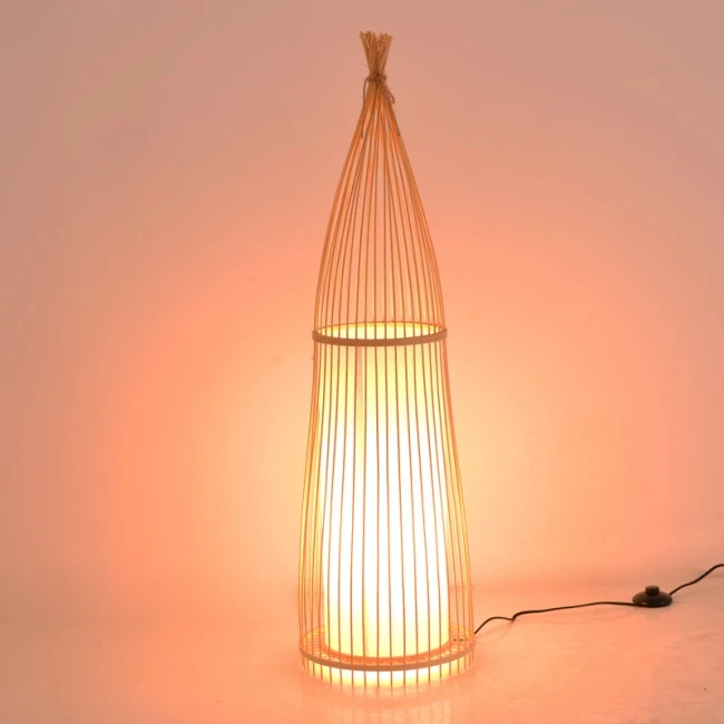 Floor lamp Florance Inart E27 bamboo in natural color D28x100cm